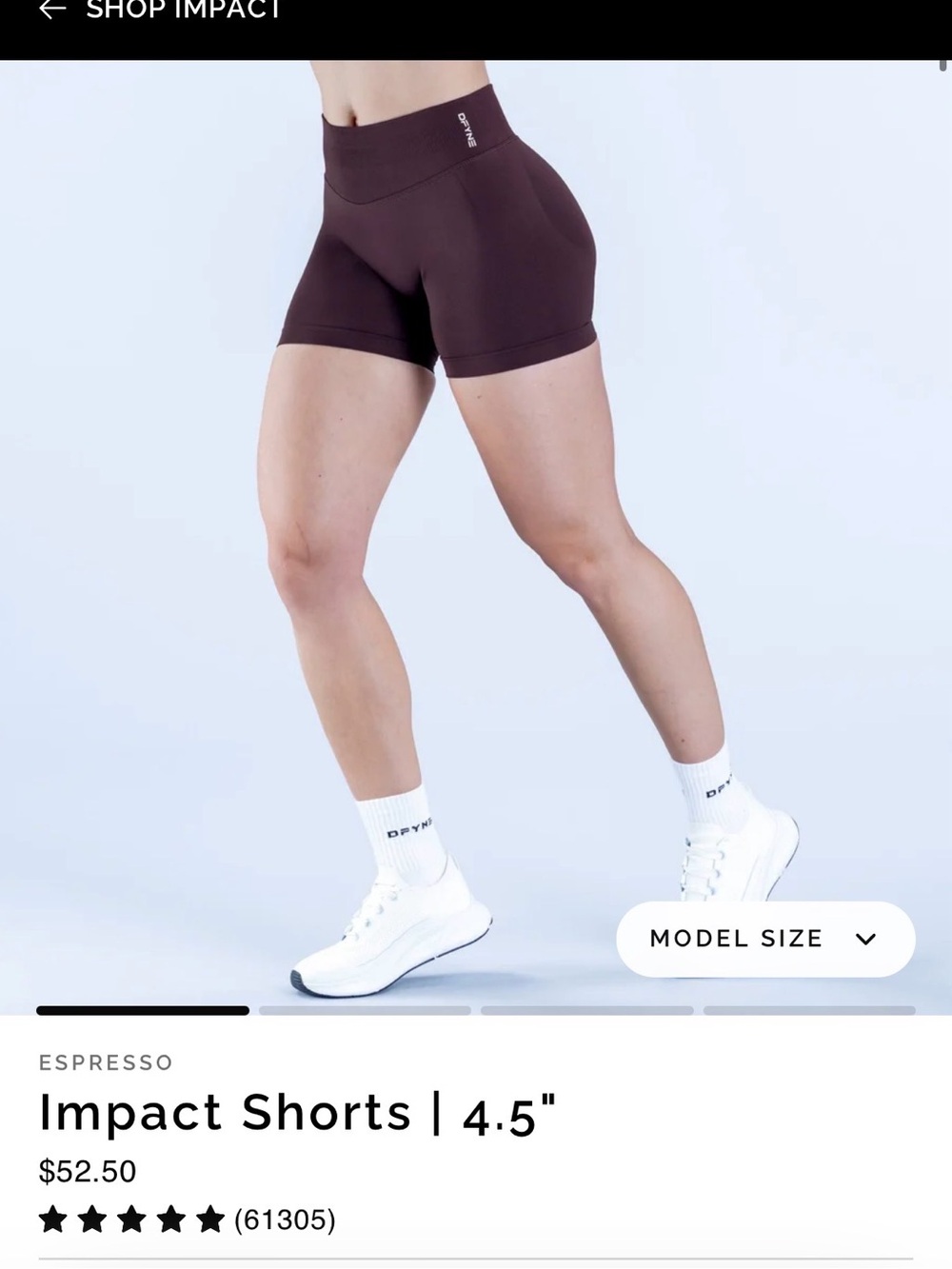 Impact Shorts | 4.5" Espresso